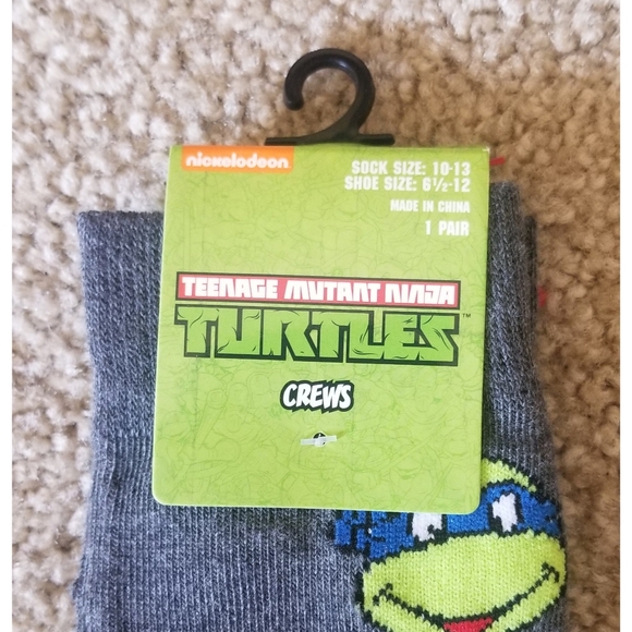 Nickelodeon Teenage Mutant Ninja Turtles Crew Socks - Picture 2 of 3